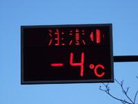 「－4.0℃」の温度計表示
