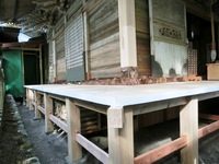 補修が終わった山住神社拝殿