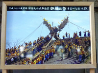 御柱祭の木落し