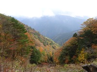 明神峡を見下ろす