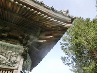 軒下の木組み