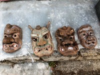 日月熊野神社の神楽面