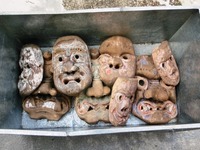 日月熊野神社の神楽面