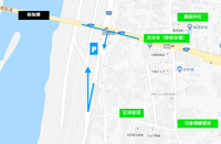 天竜川河川敷の駐車場