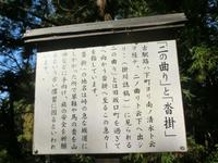 「二の曲り」と「沓掛」の看板