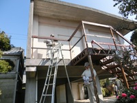 下塗り作業