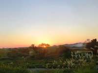 落日と夕焼け