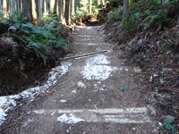 路面の残雪