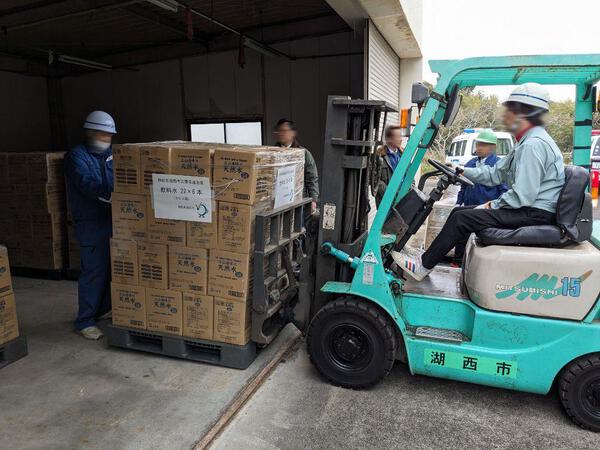 湖西市→七尾市 大型トラックで支援物資を輸送しました。 ～静岡県トラック協会西部支部～