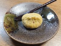 お土産にいただいた『栗きんとん』 秋の味覚を楽しめました。