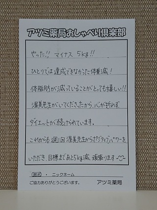 あなたも痩せる 浜松街中アツミ薬局のプチダイエットブログ 50代