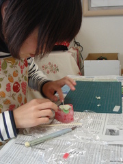 親子でキャンドル作り