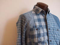NIGEL CABOURN / MEDICAL SH INDIGO CHECK 2014/07/13 16:05:41