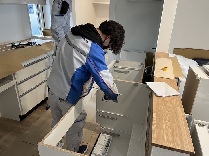 キッチン設置完了