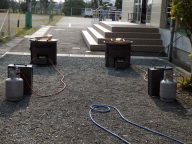 2013年5月16日(木)～17日(金)の栄川中学校避難所体験学習