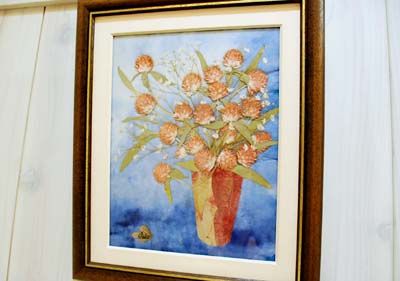 押し花展、初日