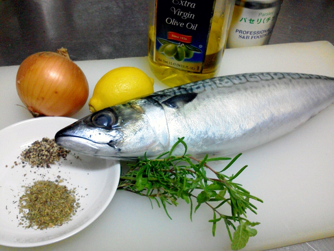 秋鯖のギリシャ風　scombro alla greca