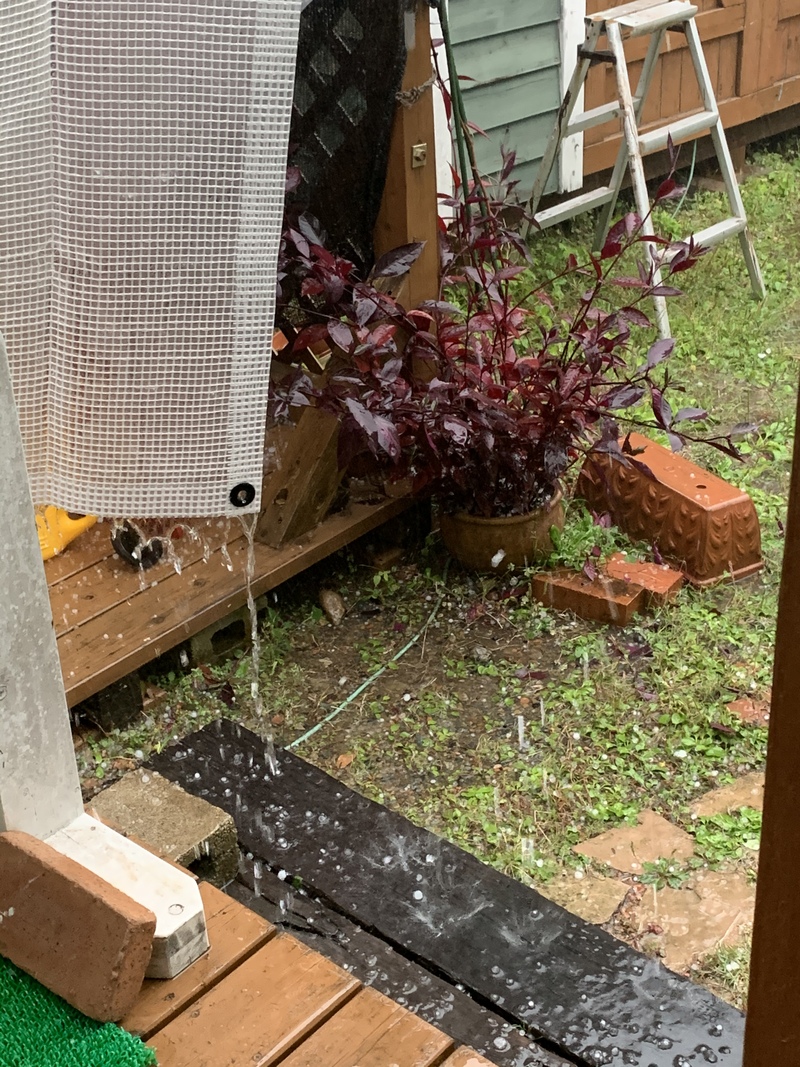 森町でも 雹がふる！