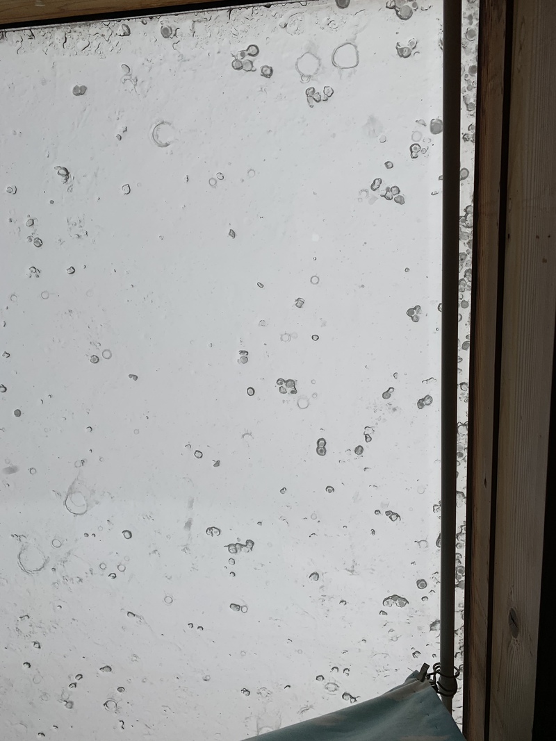 森町でも 雹がふる！