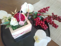 お正月を迎える花飾り