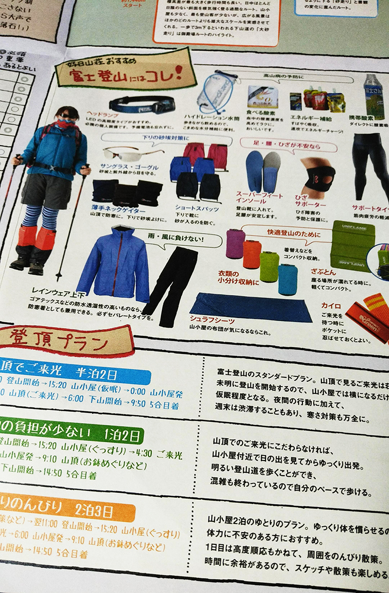 富士登山準備だよ。