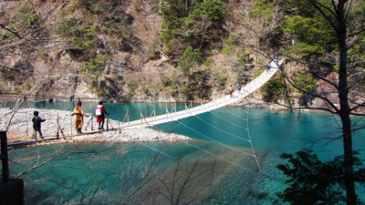 寸又峡「夢の吊橋」