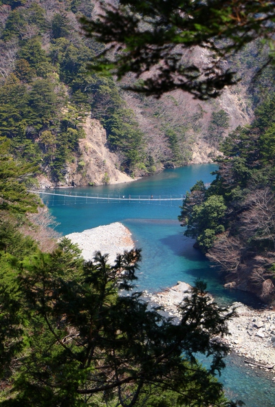 寸又峡「夢の吊橋」