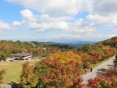 スキー場の紅葉