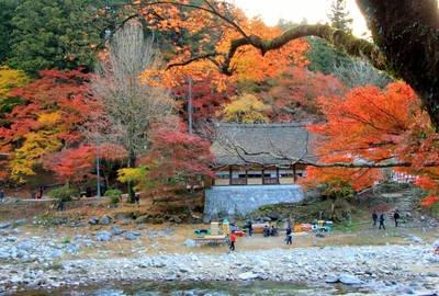 真っ赤に燃える香嵐渓