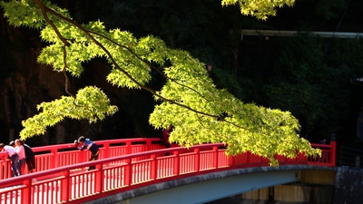 紅葉間近の香嵐渓