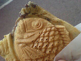 初たい焼きにお茶