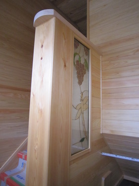 ステンドガラス取付