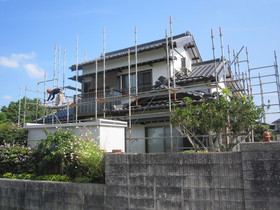 足場撤去