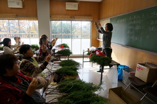 クリスマスリース教室