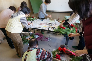 クリスマスリース教室