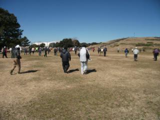 津波避難マウンド　避難訓練　ＩＮ　遠州灘海浜公園