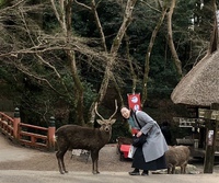 1月の思い出 神鹿ジャックと記念写真