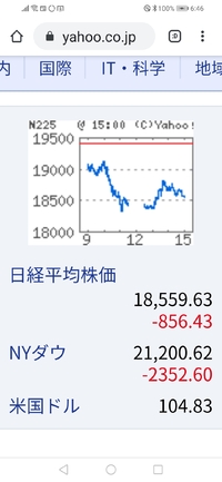 日米の株価が新型コロナショック!