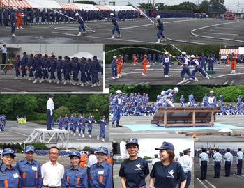 静岡県消防協会小笠支部連合演習　