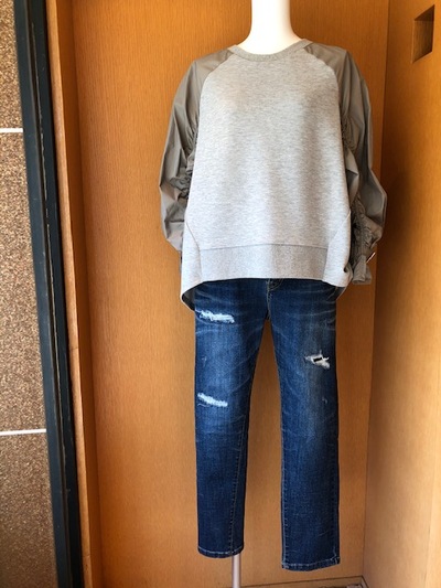 ☆　大人気！異素材シャカ袖プルオーバー　☆