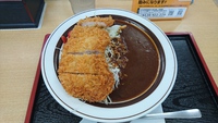 東名高速道路のパーキングエリアでカツカレー