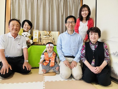 初節句を家族でお祝いしました