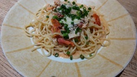 炙りトロサーモンのパスタ　鎌倉パスタさん