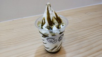 ソフトクリームはほうじ茶で