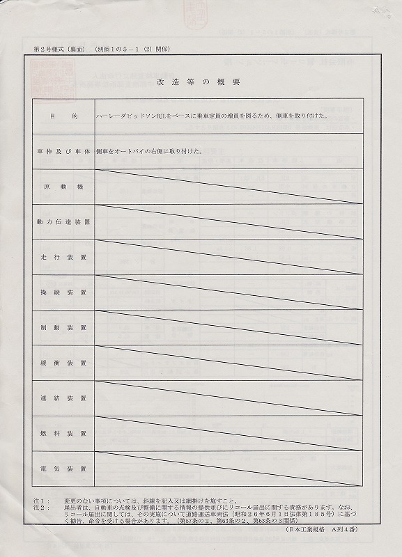 改造自動車審査結果通知書②