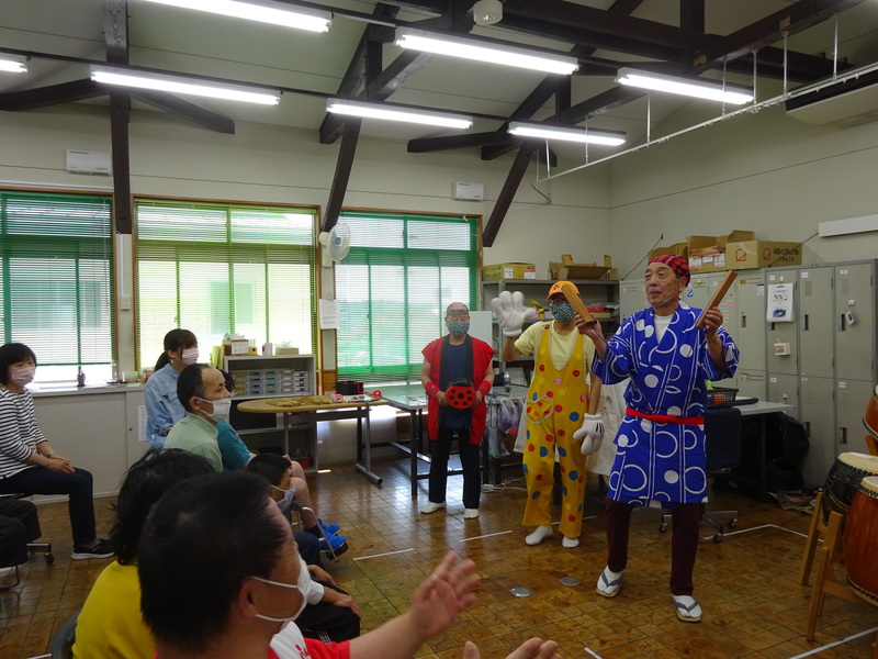 歯磨き指導と大道芸!(^^)!