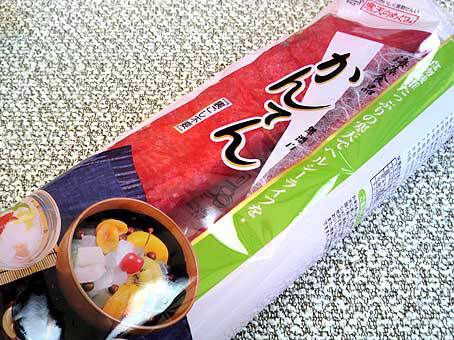 慶事の神事には紅白の寒天を