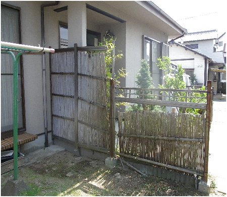 和風竹垣フェンスで見違える玄関回りリフォーム