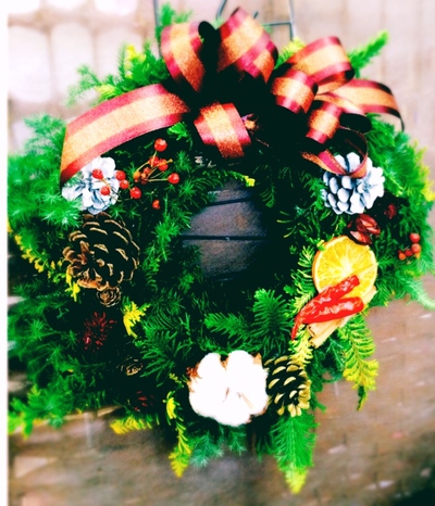 天然素材でオリジナルクリスマスリース作り！