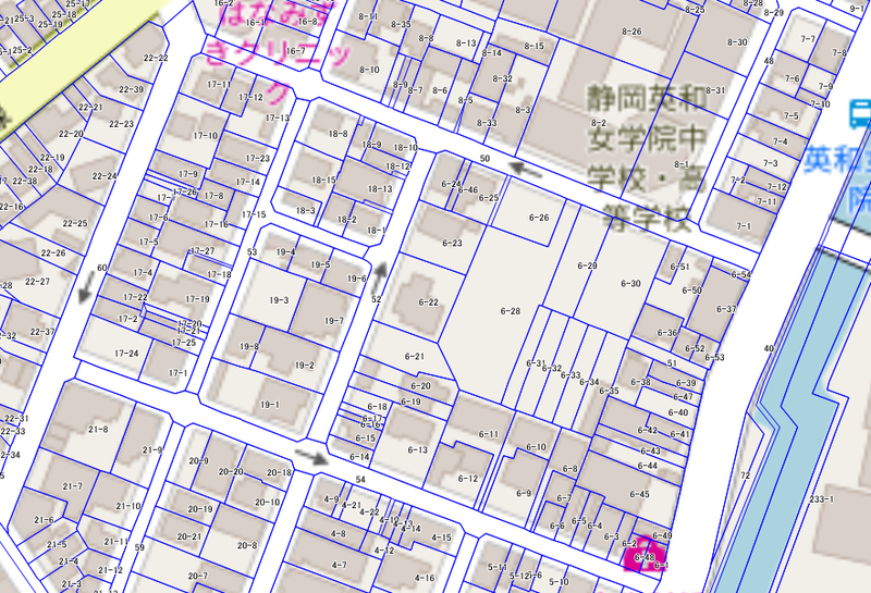 （SIS）Overlaying the 地番図 on the OSM